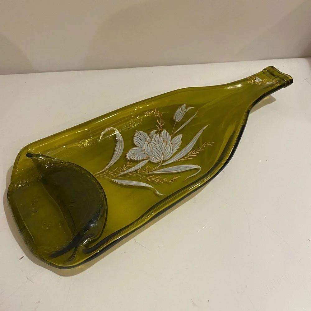 Melted Glass Bottle Spoon Rest (FV)